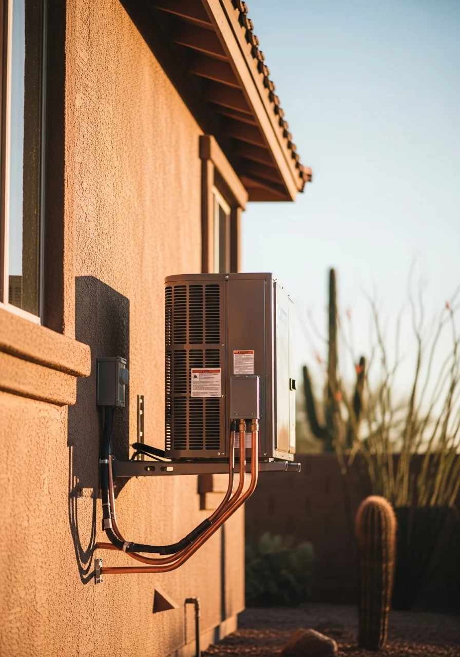 Detail shot of quality craftsmanship on a Phoenix property with clear desert light.
